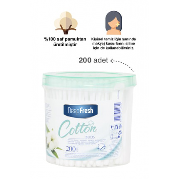 Deep Fresh Kulak Çubuğu 200 Adet 